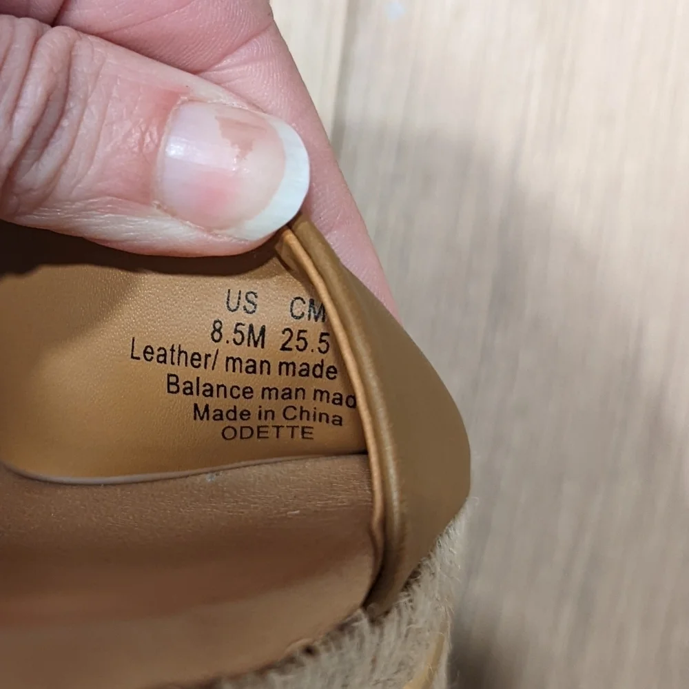 Women's Tan and Brown Espadrille Sandals